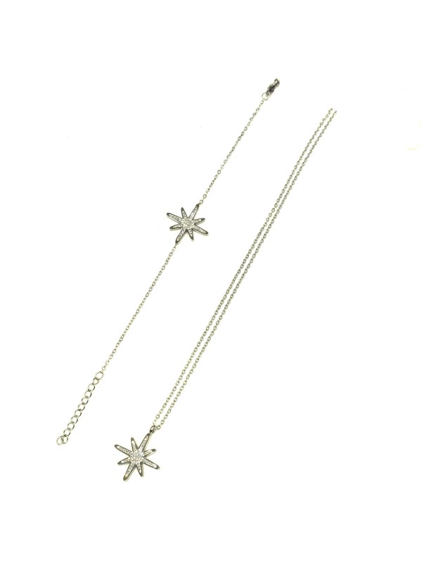 Parure acier grande étoile PAC011
