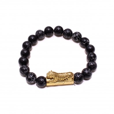 Bracelet acier et pierre homme BRAH547