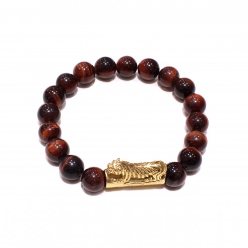 Bracelet acier et pierre homme BRAH548