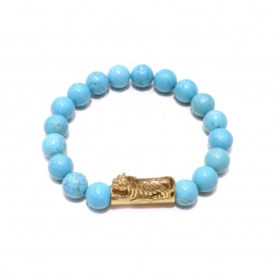 Bracelet acier et pierre homme BRAH549