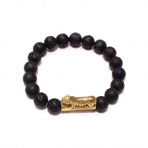 Bracelet acier et pierre homme BRAH550