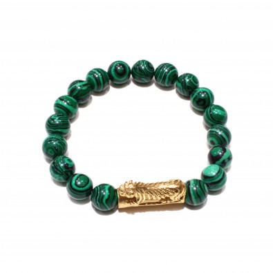 Bracelet acier et pierre homme BRAH551