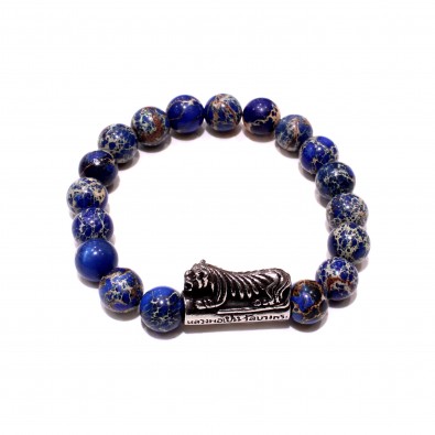 Bracelet acier et pierre homme BRAH555