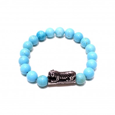Bracelet acier et pierre homme BRAH557