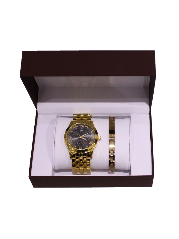 Coffret montre métal et bracelet acier homme CM024