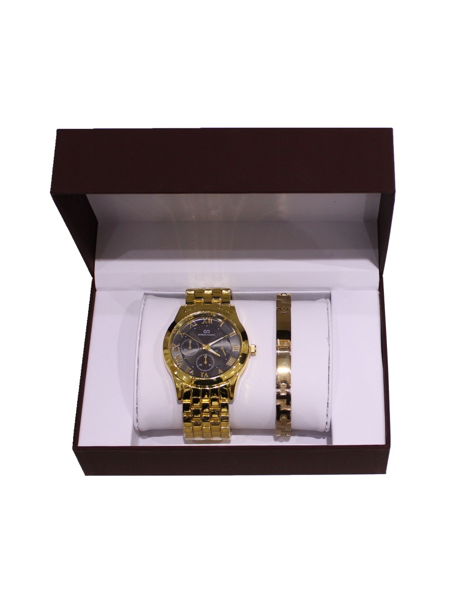 Coffret montre métal et bracelet acier homme CM024