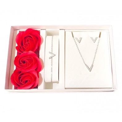 Coffret Parure bijoux acier...