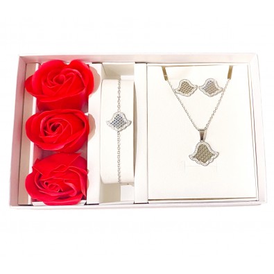 Coffret Parure bijoux acier...