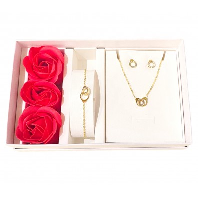 Coffret Parure bijoux acier...