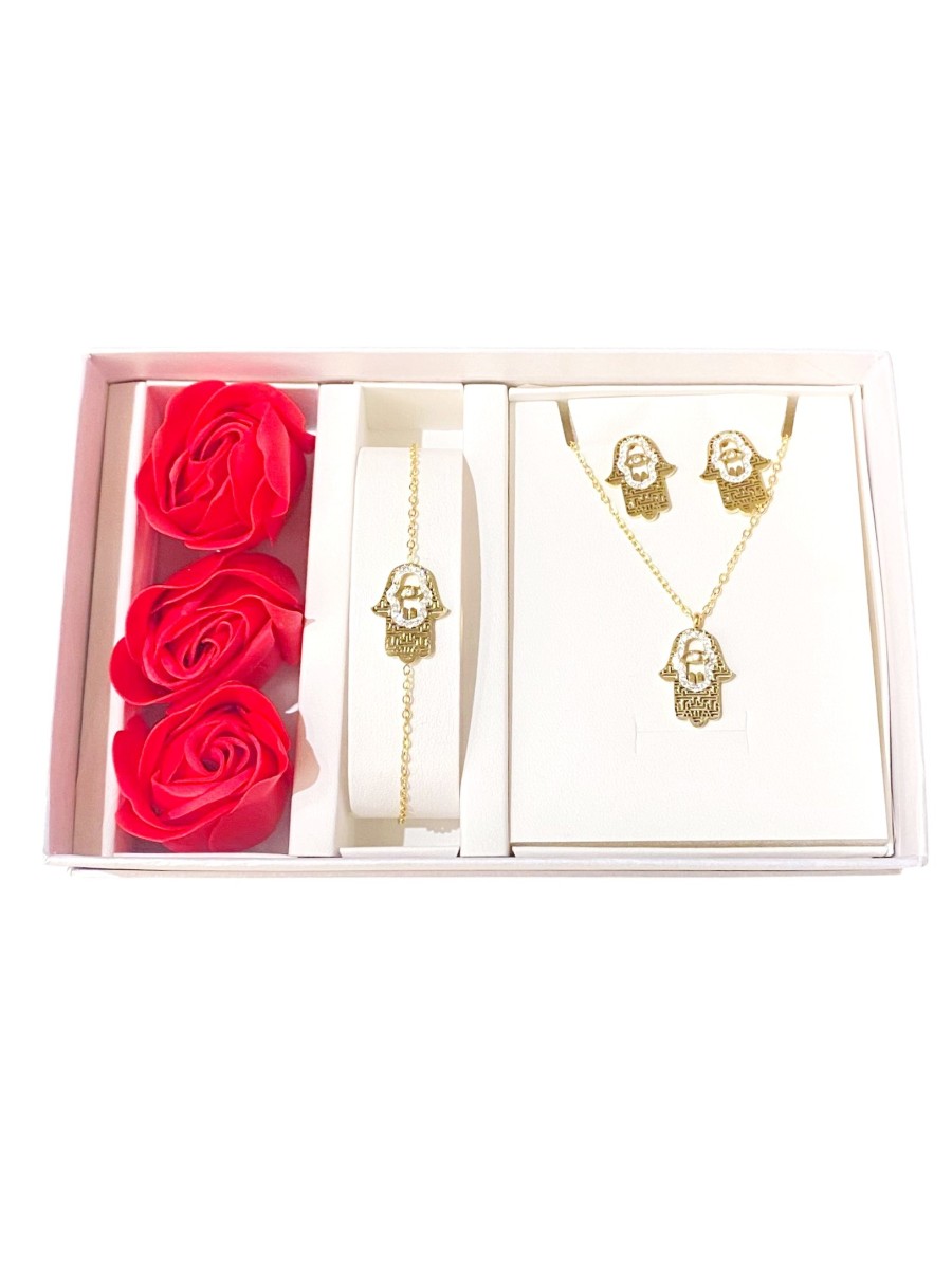 Coffret Parure bijoux acier bracelet collier boucles CPA023D