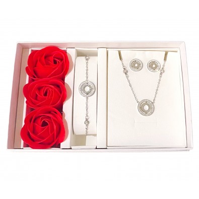 Coffret Parure bijoux acier...