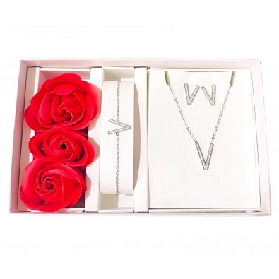Coffret Parure bijoux acier...