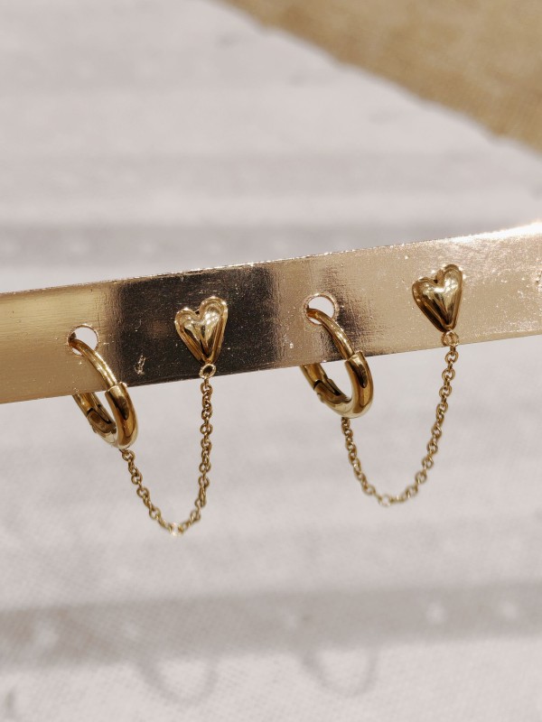Boucles d'oreilles acier inoxydable E002