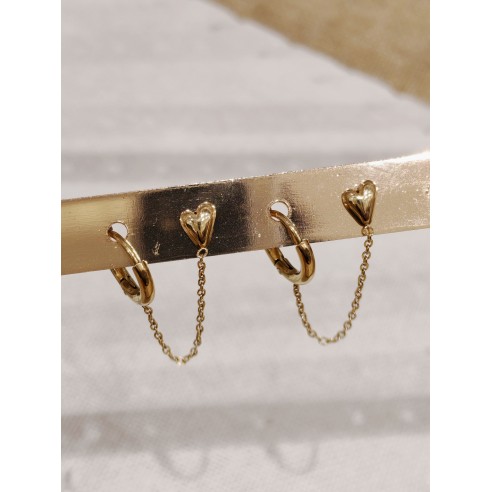 Boucles d'oreilles acier inoxydable E002