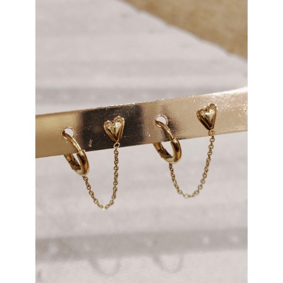 Boucles d'oreilles acier inoxydable E002