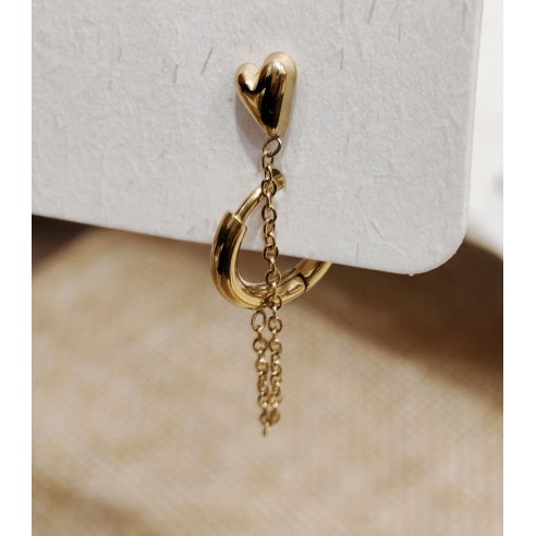 Boucles d'oreilles acier inoxydable E002