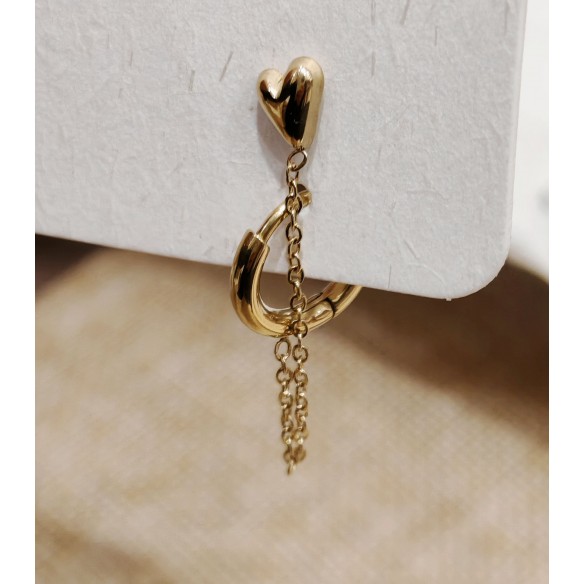 Boucles d'oreilles acier inoxydable E002