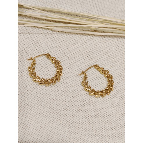 Boucles d'oreilles acier inoxydable E010