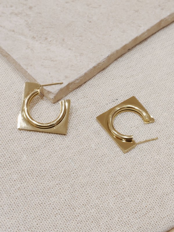 Boucles d'oreilles acier inoxydable E018