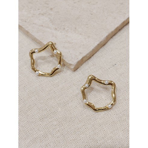 Boucles d'oreilles acier inoxydable E019