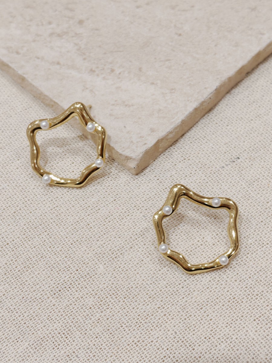 Boucles d'oreilles acier inoxydable E019