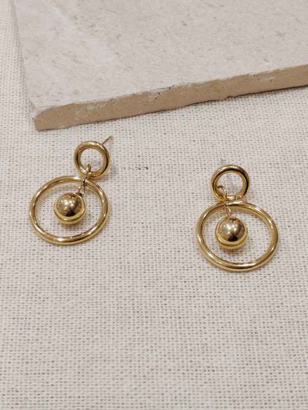 Boucles d'oreilles acier inoxydable E026