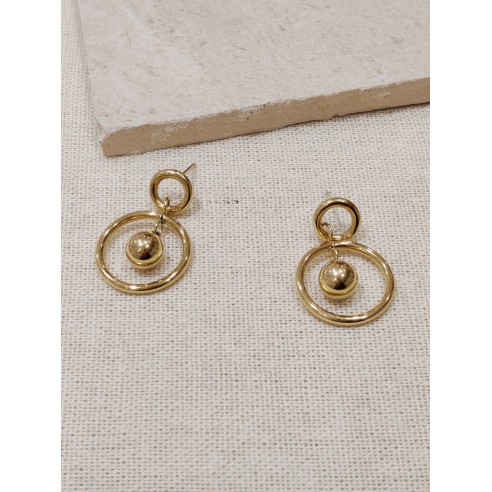 Boucles d'oreilles acier inoxydable E026