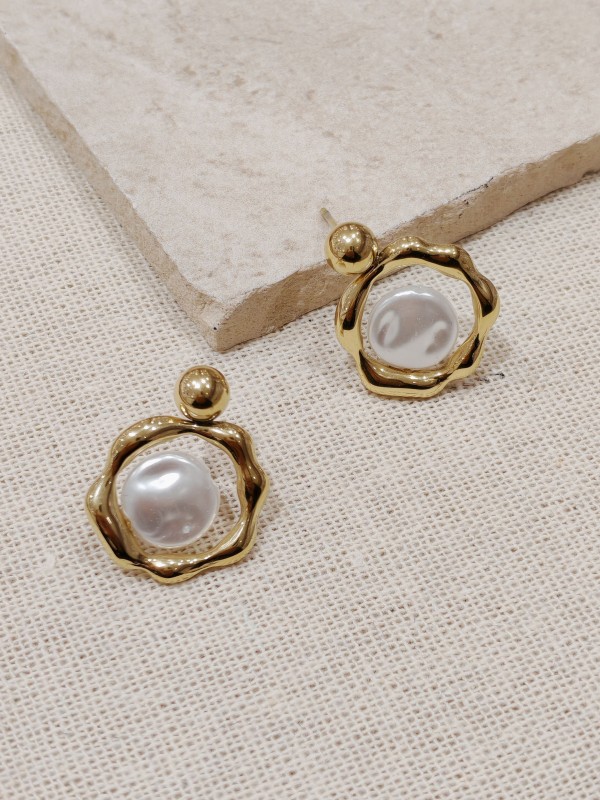 Boucles d'oreilles acier inoxydable E027