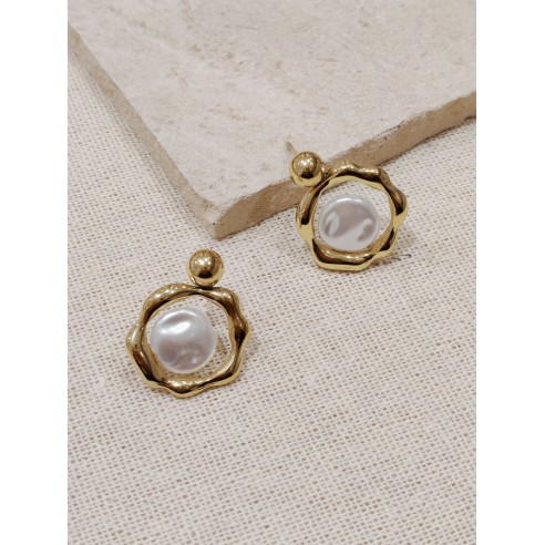 Boucles d'oreilles acier inoxydable E027