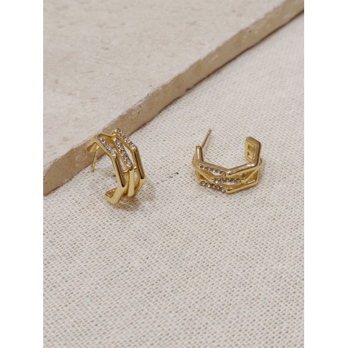 Boucles d'oreilles acier inoxydable E028