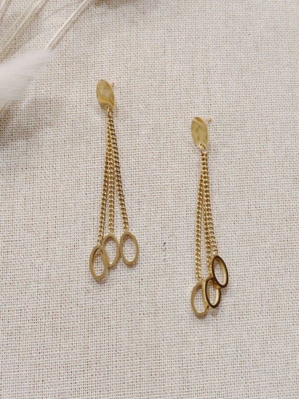 Boucles d'oreilles acier inoxydable E037
