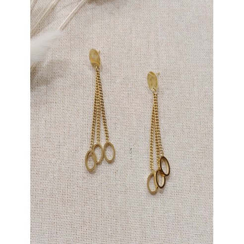Boucles d'oreilles acier inoxydable E037