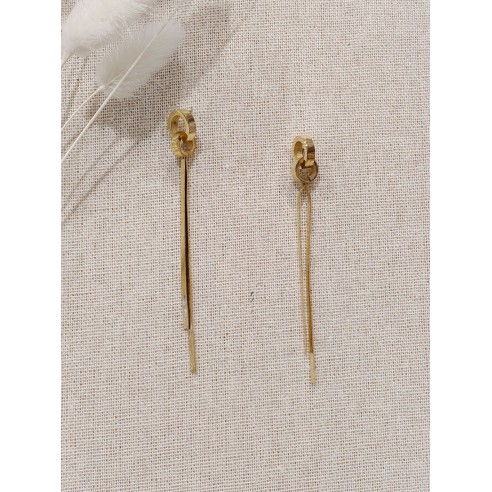 Boucles d'oreilles acier inoxydable E041