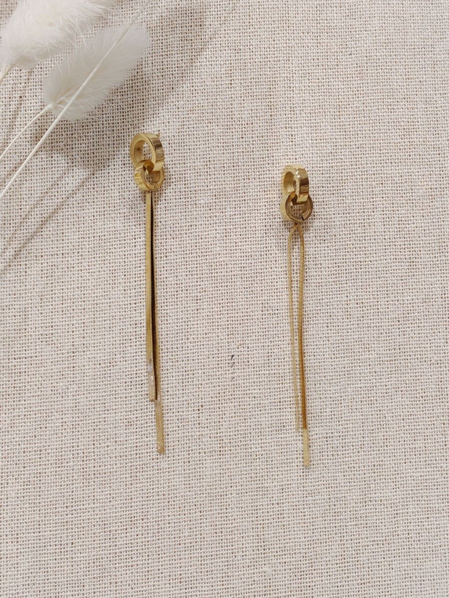 Boucles d'oreilles acier inoxydable E041