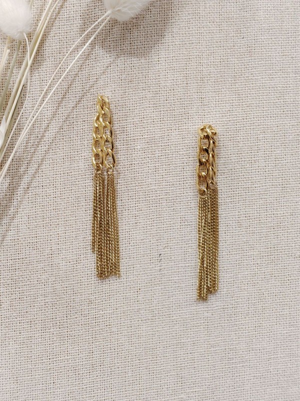 Boucles d'oreilles acier inoxydable E042