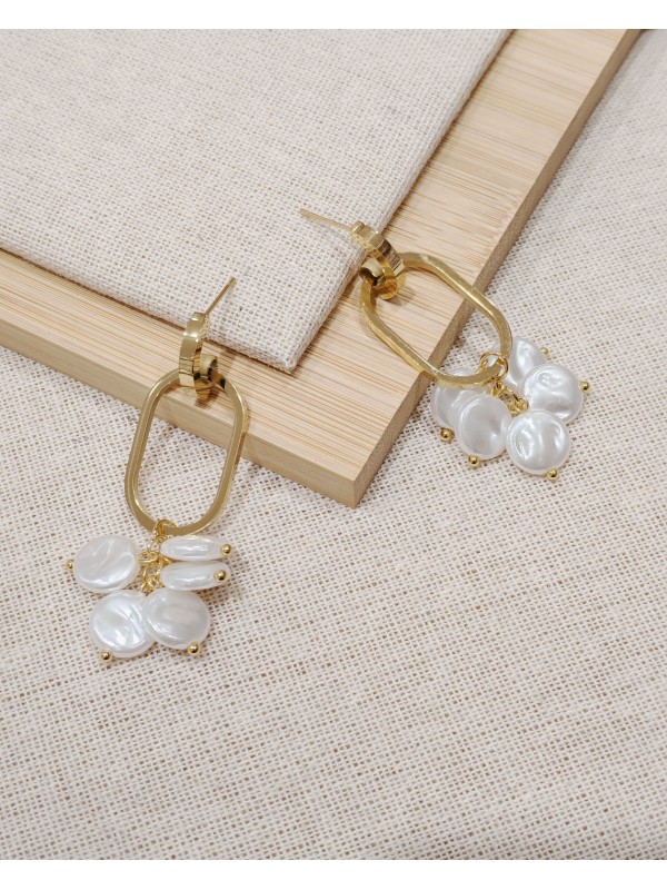 Boucles d'oreilles acier inoxydable E044