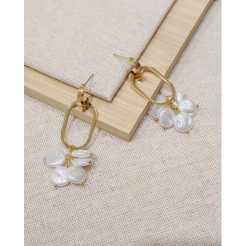 Boucles d'oreilles acier inoxydable E044