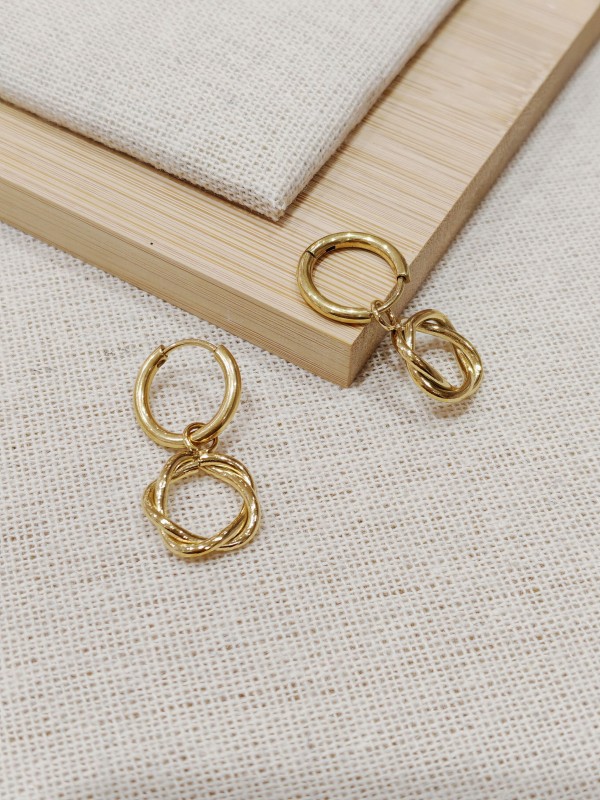 Boucles d'oreilles acier inoxydable E050