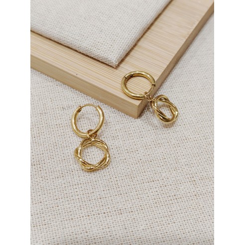 Boucles d'oreilles acier inoxydable E050