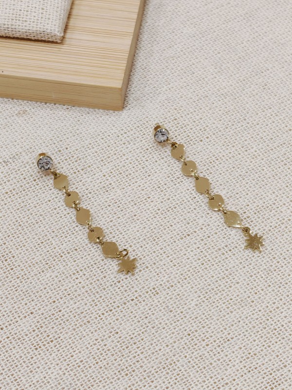 Boucles d'oreilles acier inoxydable E058