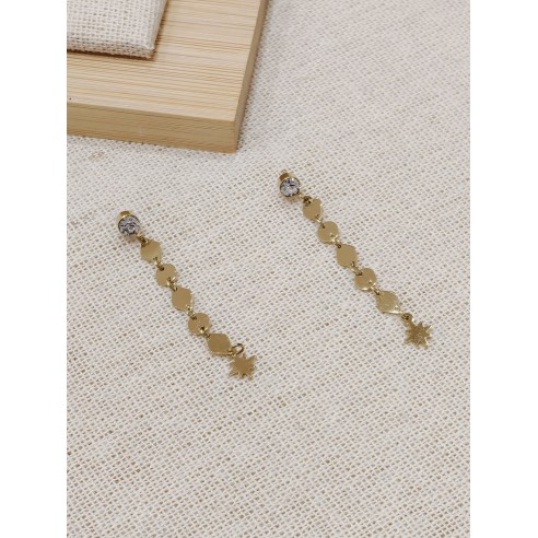 Boucles d'oreilles acier inoxydable E058
