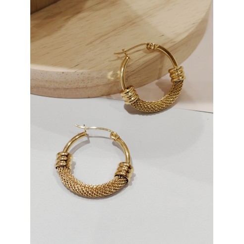 Boucles d'oreilles acier inoxydable E068
