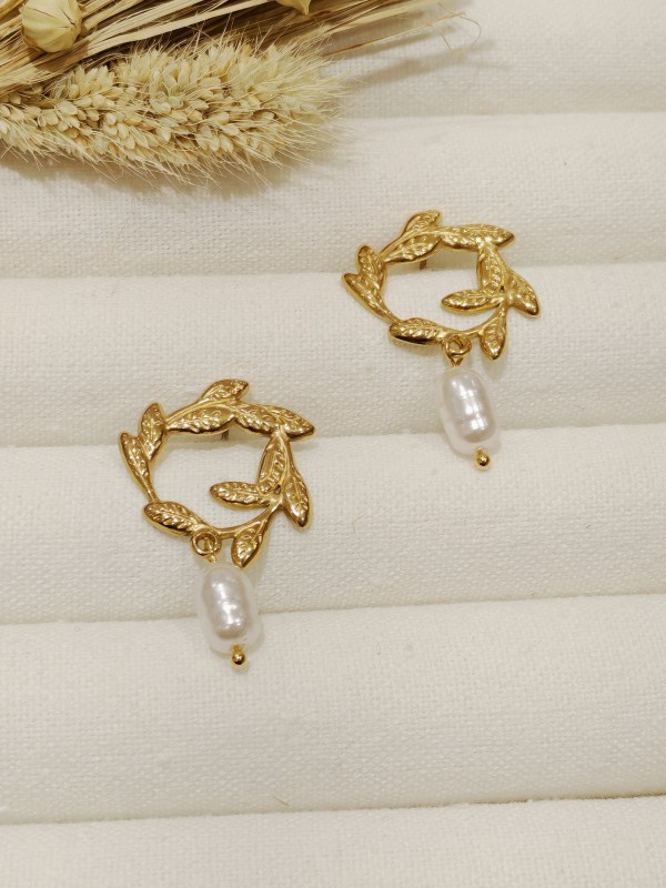 Boucles d'oreilles acier inoxydable E074