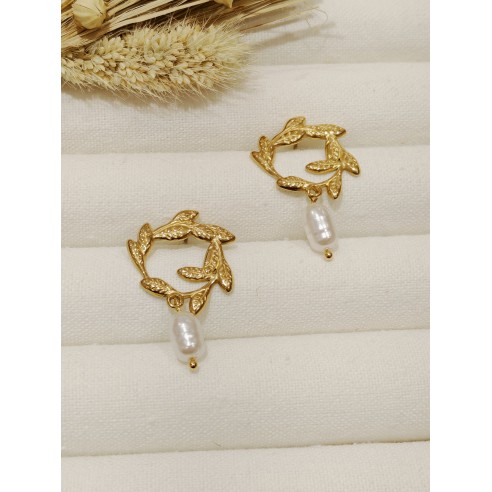 Boucles d'oreilles acier inoxydable E074