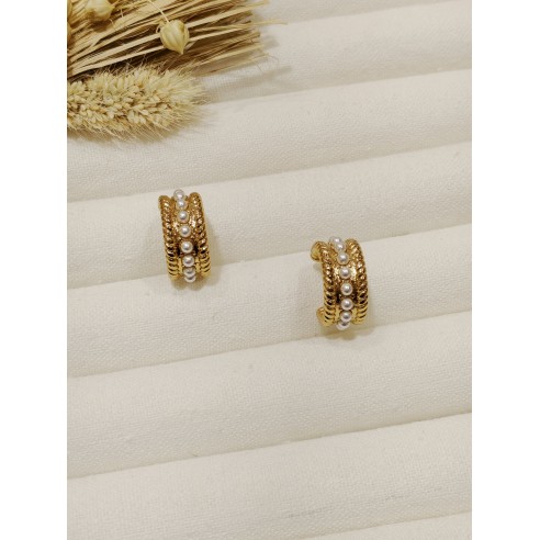 Boucles d'oreilles acier inoxydable E076