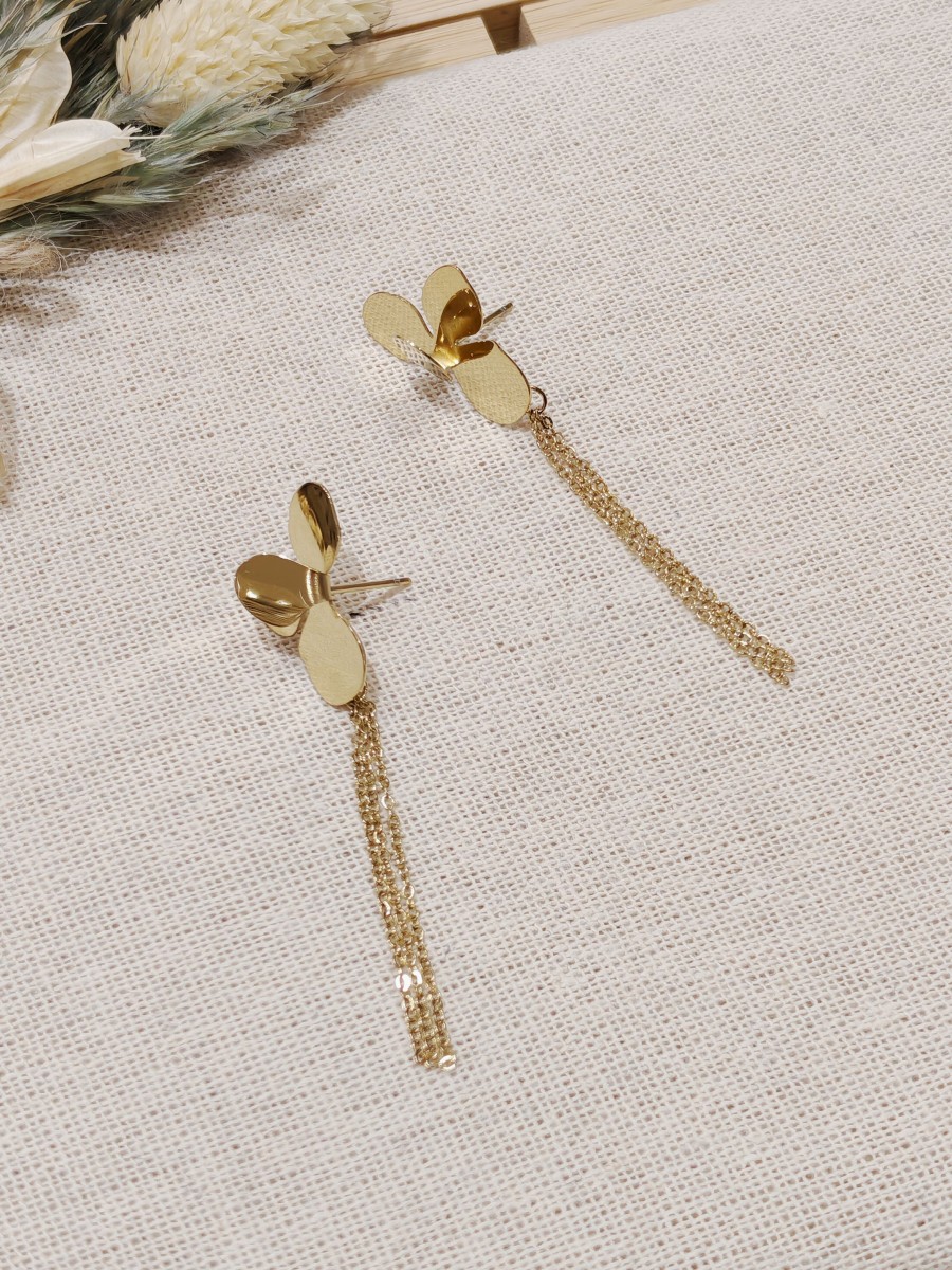 Boucles d'oreilles acier inoxydable E080