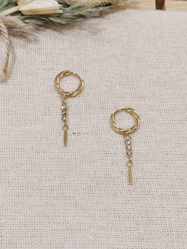 Boucles d'oreilles acier inoxydable E082