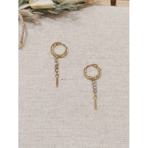 Boucles d'oreilles acier inoxydable E082