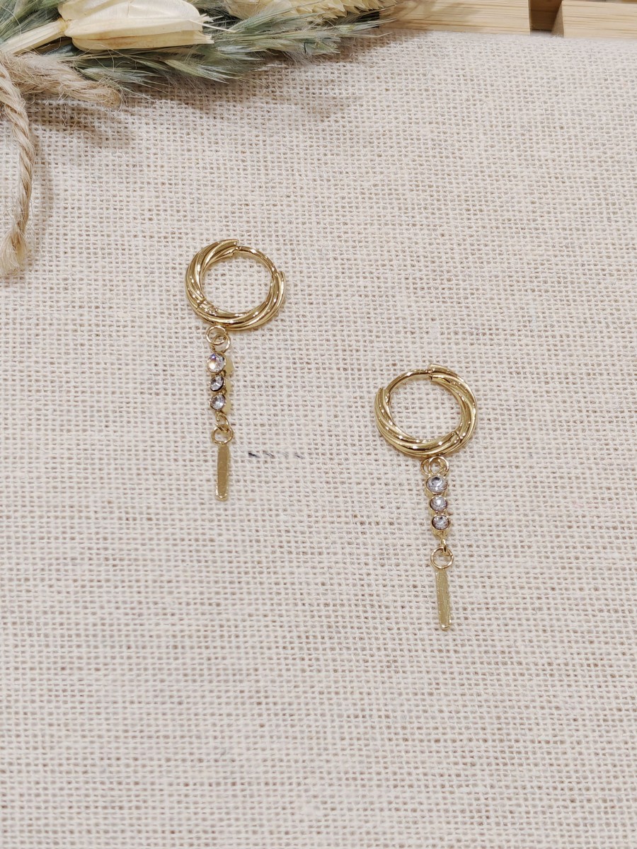 Boucles d'oreilles acier inoxydable E082