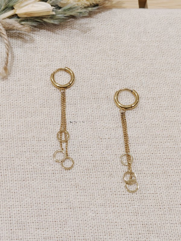 Boucles d'oreilles acier inoxydable E083
